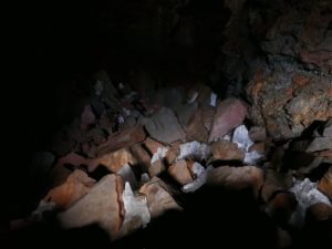 'Schatkamer' dieper in de lavatunnel.